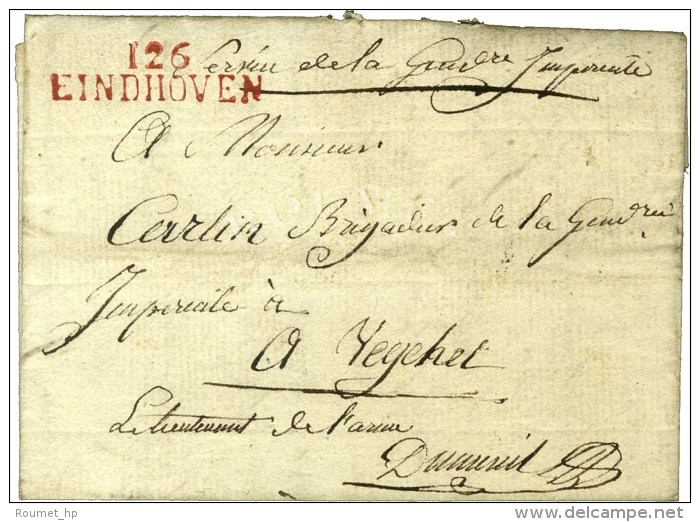 126 / EINDHOVEN Rouge. Au Recto, Mention Manuscrite '' Service De La Gendarmerie Imp&eacute;riale ''. 1812. - SUP. - 1792-1815: Départements Conquis