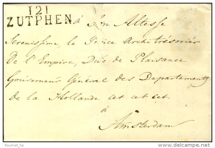 121 / ZUTPHEN Sur Lettre En Franchise. - SUP. - 1792-1815: Départements Conquis