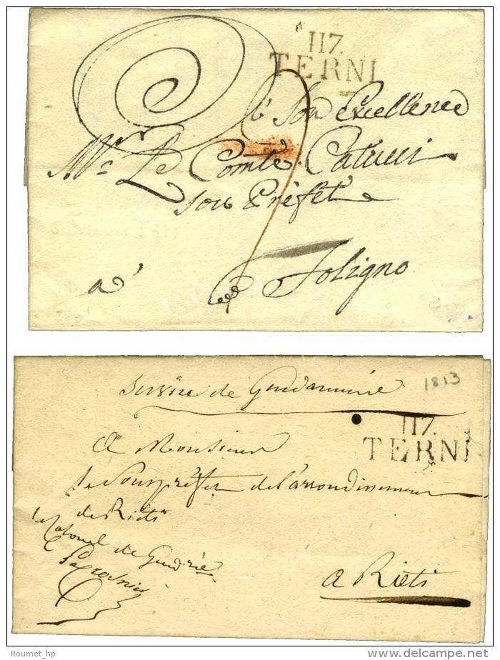117 / TERNI 1810 Et Idem En Franchise 1813. - TB / SUP. - 1792-1815: Départements Conquis