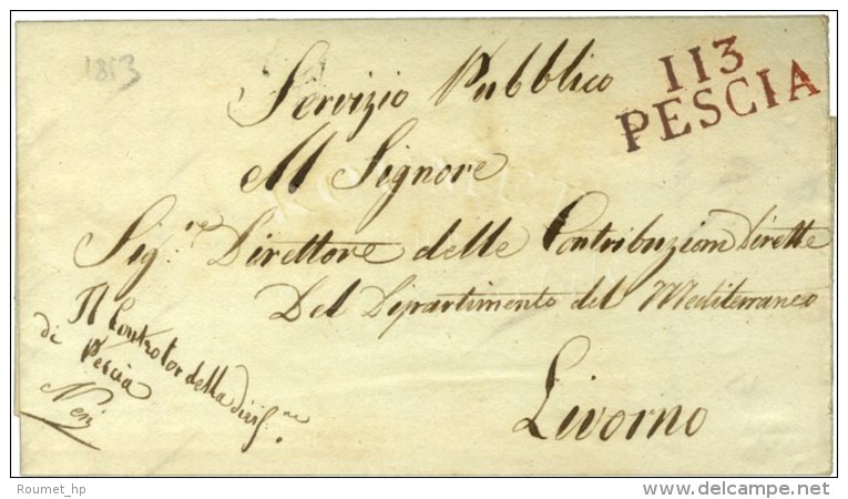 113 / PESCIA Rouge. 1813. - SUP. - 1792-1815: Départements Conquis