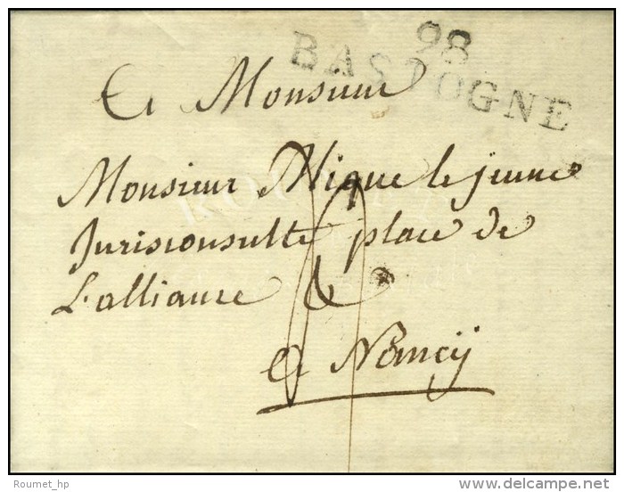 98 / BASTOGNE Sur Lettre Avec Texte Dat&eacute; D'Houffalize Le 15 Novembre 1812. - SUP. - R. - 1792-1815: Départements Conquis