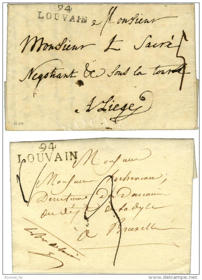 94 / LOUVAIN (31 Mm) 1800 ; 94 / LOUVAIN (36 Mm) 1813. - SUP. - 1792-1815: Départements Conquis