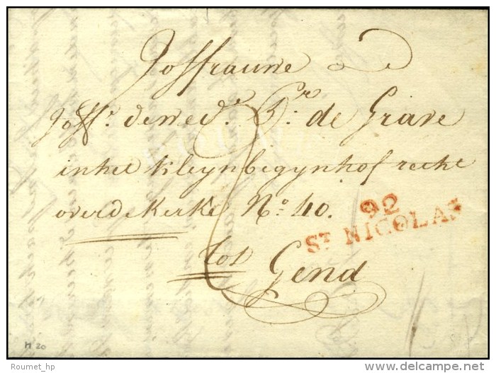 92 / ST NICOLAS Rouge (35 Mm). 1808. - TB. - 1792-1815: Départements Conquis