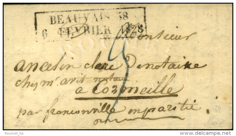 Cachet Encadr&eacute; D'essai De F&eacute;vrier 28 : BEAUVAIS 58 / 6 FEVRIER 1828. - TB / SUP. - R. - Sonstige & Ohne Zuordnung