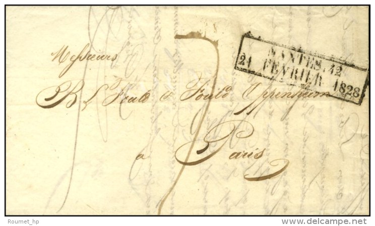 Cachet Encadr&eacute; D'essai De F&eacute;vrier 28 : NANTES 42 / 21 FEVRIER 1828. - TB / SUP. - R. - Other & Unclassified