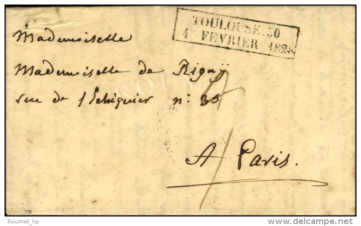 Cachet Encadr&eacute; D'essai De F&eacute;vrier 28 : TOULOUSE 30 / 4 FEVRIER 1828. - SUP. - R. - Sonstige & Ohne Zuordnung