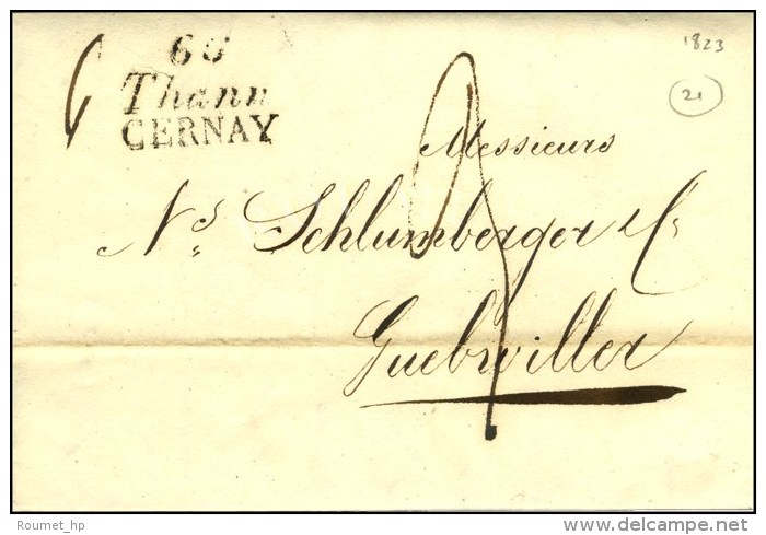 66 / Thann / CERNAY Sur Lettre Avec Texte Dat&eacute; 1823. - TB / SUP. - R. - Sonstige & Ohne Zuordnung