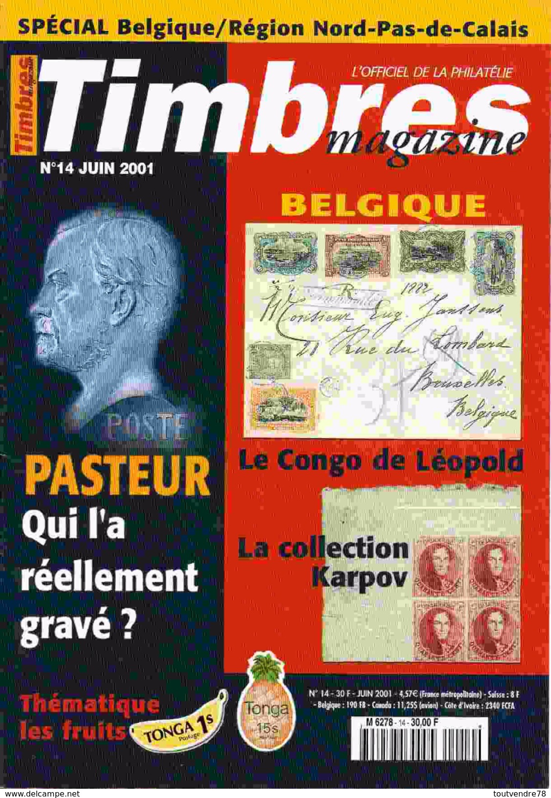 Timbres Magazine N°014 Juin 2001 - Français (àpd. 1941)