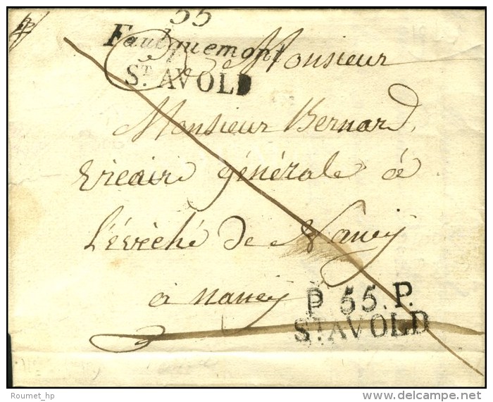 55 / Faulquemont / ST AVOLD + P. 55. P. / ST AVOLD Sur Lettre Avec Texte Dat&eacute; 1822. - SUP. - R. - Sonstige & Ohne Zuordnung