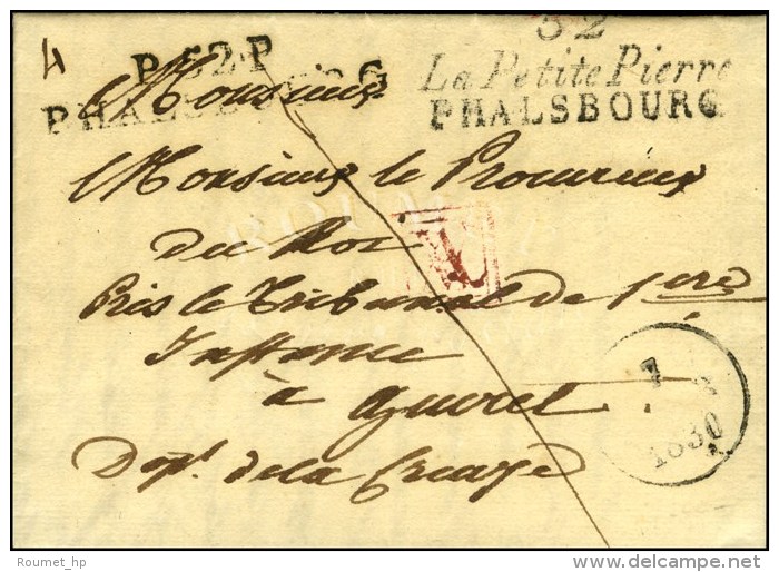 52 / La Petite Pierre / PHALSBOURG + P. 52. P. / PHALSBOURG Dateur A 1830. - TB / SUP. - R. - Sonstige & Ohne Zuordnung