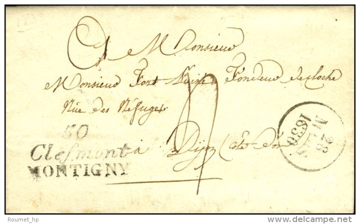 50 / Clermont / MONTIGNY Sur Lettre Avec Texte Dat&eacute; De Maisoncelles Dateur A 1830. - TB / SUP. - Sonstige & Ohne Zuordnung