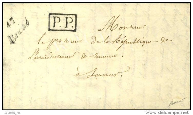 47 / Brec&eacute; + P. P. Sur Lettre Avec Texte Dat&eacute; 1850. - TB / SUP. - R. - Sonstige & Ohne Zuordnung