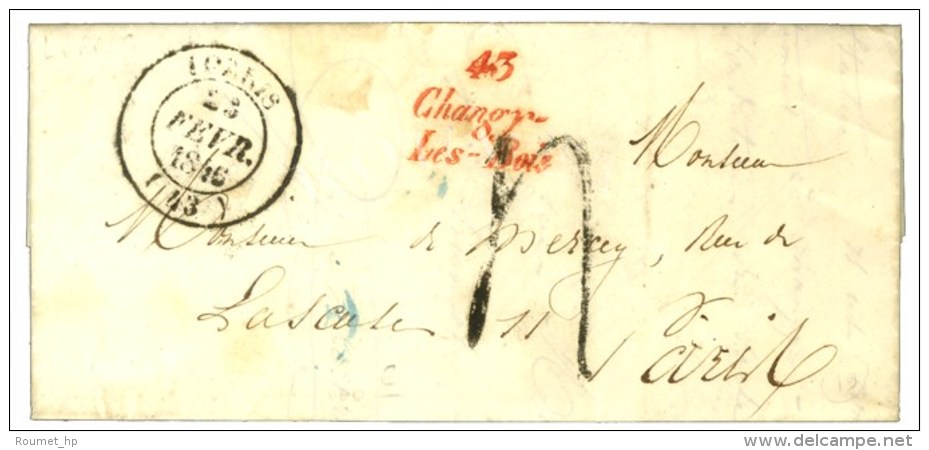 43 / Changy / Les-Bois Rouge C&agrave;d T 15 LORRIS (43) Taxe Tampon 4. 1846. - SUP. - R. - Sonstige & Ohne Zuordnung