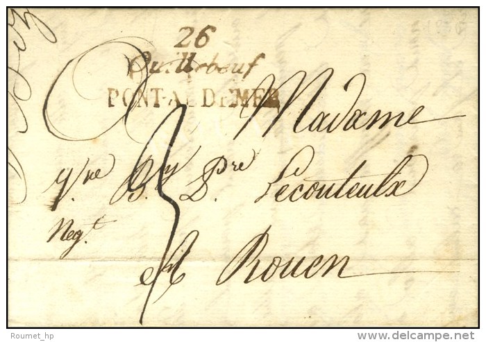 26 / Quillebeuf / PONT-AUDEMER Sur Lettre Avec Texte Dat&eacute; 1820. - TB / SUP. - Sonstige & Ohne Zuordnung