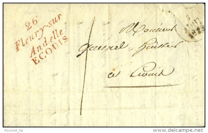 26 / Fleury-sur / Andelle / ECOUIS Rouge Taxe 1 Sur Lettre Locale Dateur A 1829. - SUP. - R. - Sonstige & Ohne Zuordnung