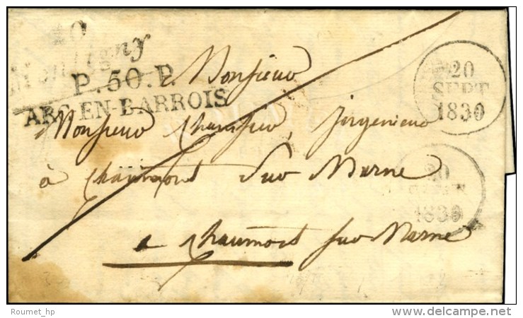 20 / Montigny + P. 50. P. / ARC -EN-BARROIS Dateur A. 1830. - TB. - R. - Sonstige & Ohne Zuordnung