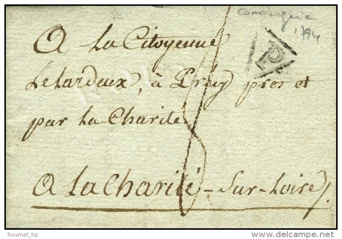 Lettre Avec Texte Dat&eacute; '' Conciergerie Ce 13 Vend&eacute;miaire An 3 '' Sign&eacute; '' Lehardeux ''. - TB /... - 1701-1800: Vorläufer XVIII