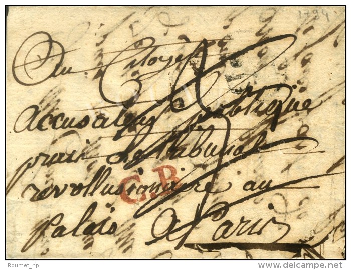 C.B. Rouge (Maison De Bic&ecirc;tre) (S N&deg; 9500) Sur Lettre Avec Texte Dat&eacute; Bic&ecirc;tre Le 16 Germinal... - 1701-1800: Vorläufer XVIII