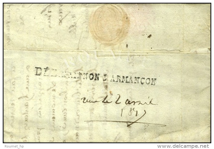 DEB BRIENON S ARMANCON (NR De Brienon L'Archev&ecirc;que) Sur Lettre Avec Texte Dat&eacute; De Vitry Le... - 1701-1800: Vorläufer XVIII