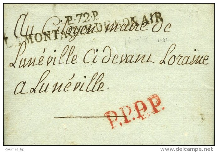 P. 72. P. / LA MONTAGNE DU BON AIR (NR De St Germain En Laye) Sur Lettre Sans Texte. - TB / SUP. - R. - 1701-1800: Vorläufer XVIII