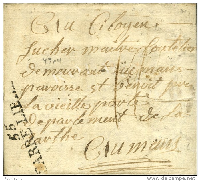 55 / SARRE-LIBRE (NR De Sarrelouis) Sur Lettre Avec Texte Dat&eacute; 1793. - TB / SUP. - R. - 1701-1800: Vorläufer XVIII