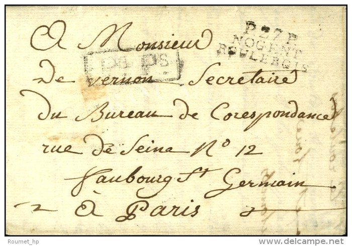 P. 27. P. / NOGENT / ROULEBOIS (NR De Nogent Le Roi) Sur Lettre Avec Texte Dat&eacute; De Coulombs. 1814. - TB /... - 1701-1800: Vorläufer XVIII