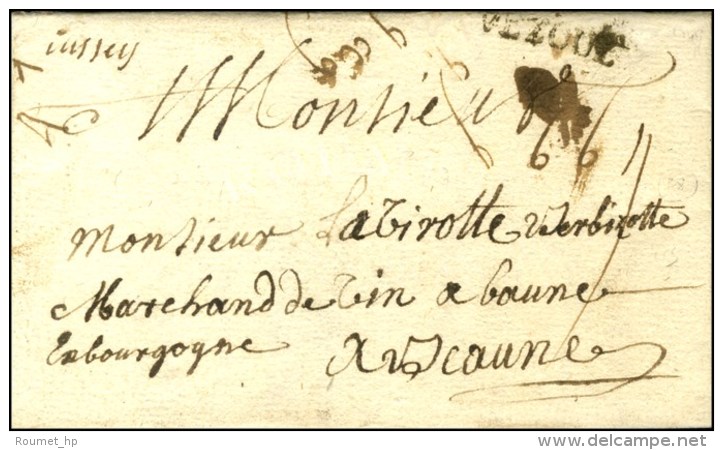 '' Jussey '' (L. N&deg; 7) + VEZOUL Sur Lettre Avec Texte Dat&eacute; 1749. - TB. - RR. - 1701-1800: Vorläufer XVIII