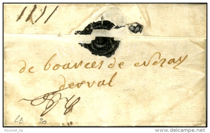 '' De Bources De Nozay Derval ''  Sur Lettre Avec Texte Dat&eacute; De Rennes 1754. - TB. - 1701-1800: Vorläufer XVIII