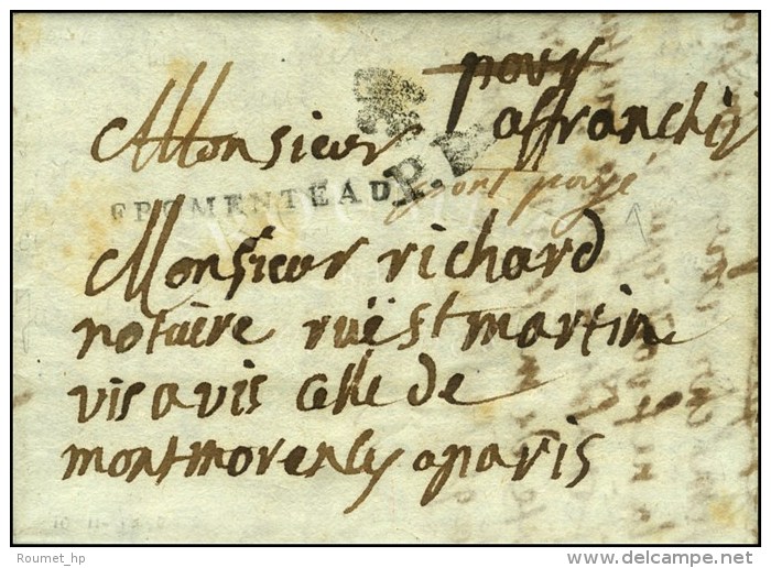 FROMENTEAU (L. N&deg; 1) + '' Port Pay&eacute; '' Sur Lettre Avec Texte Dat&eacute; De Juvisy. 1790. - TB / SUP. -... - 1701-1800: Vorläufer XVIII