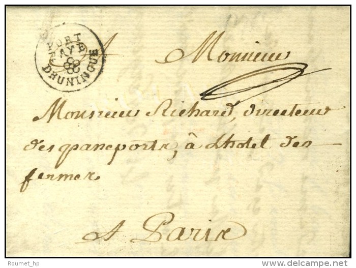 PORT PAYE / DUNINGUE Orn&eacute; (L. N&deg; 6) Sur Lettre Avec Texte Dat&eacute; De Soleure 1776. - SUP. - R. - 1701-1800: Vorläufer XVIII