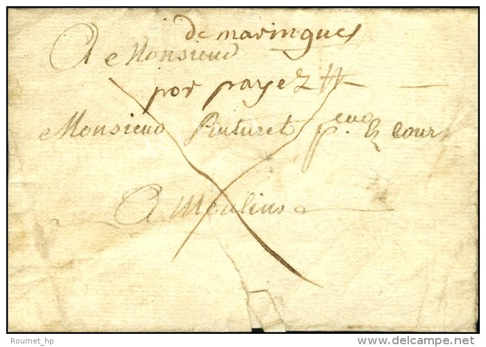 '' De Maringues'' '' Port Pay&eacute; '' (non Signal&eacute; En Port Pay&eacute;) Sur Lettre Avec Texte Dat&eacute;... - 1701-1800: Vorläufer XVIII