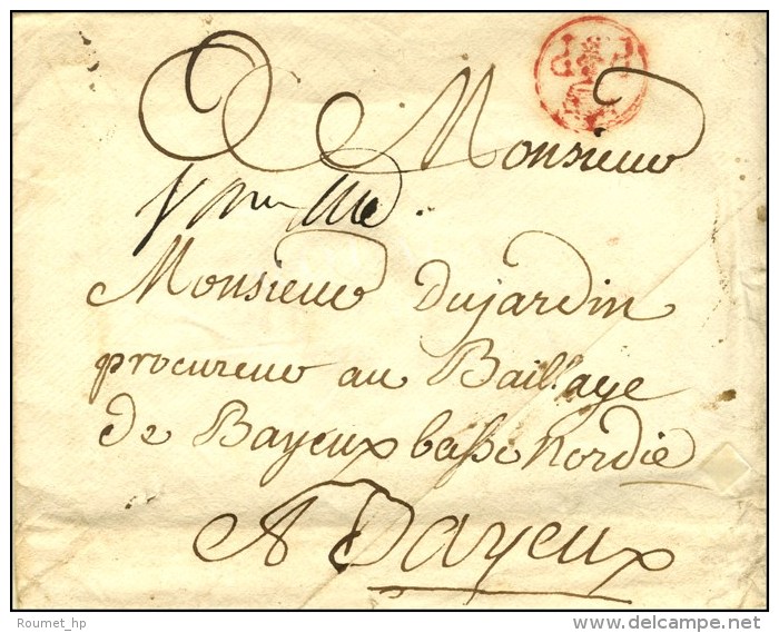 Marque Postale Orn&eacute;e Rouge P.P. Couronn&eacute;e (L. N&deg; 37 A) Sur Enveloppe Sans Texte Adress&eacute;e... - 1701-1800: Vorläufer XVIII