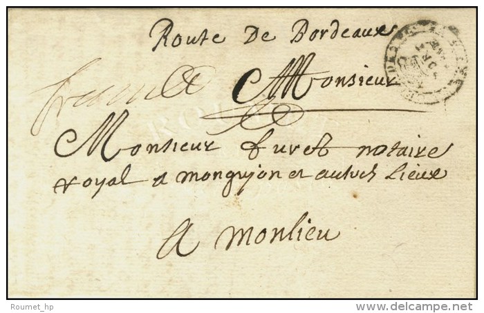 Marque Postale Orn&eacute;e FERME GEN DES POSTES / PORT PAYE (L. N&deg; 34) Sur Lettre Avec Texte Dat&eacute; 1739.... - 1701-1800: Vorläufer XVIII