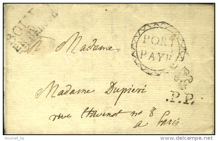 Marque Postale Orn&eacute;e PORT / PAYEE BOURG / EN BRESSE (L. N&deg; 5) Sur Lettre Avec Texte Dat&eacute; 1786... - 1701-1800: Vorläufer XVIII