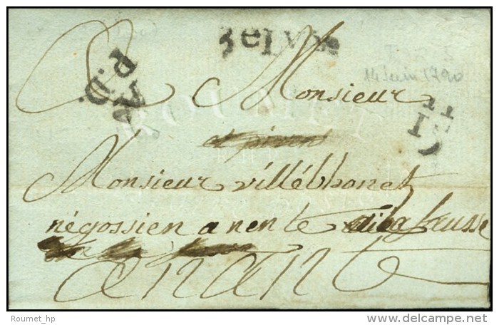 Lettre Avec Texte Dat&eacute; Nantes 1790, Achemin&eacute;e Par La Petite Poste (L. N&deg; 6). Lettre En Port Du... - 1701-1800: Vorläufer XVIII