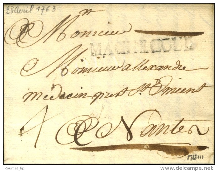 MACHECOUL (L. N&deg; 2) Sur Lettre Avec Texte Dat&eacute; 1763. - TB / SUP. - R. - 1701-1800: Précurseurs XVIII