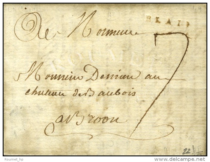 BLAIN 18 X 2 Non Signal&eacute; Par Lenain Sur Lettre Avec Texte Dat&eacute; 1788. - TB. - R. - 1701-1800: Vorläufer XVIII