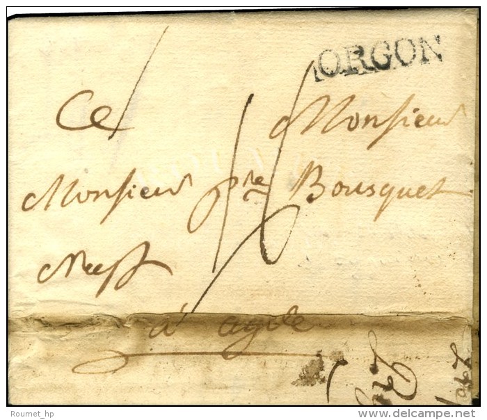 ORGON (L. N&deg; 2) Sur Lettre Avec Texte Dat&eacute; Eygui&egrave;res. 1786. - TB. - R. - 1701-1800: Vorläufer XVIII