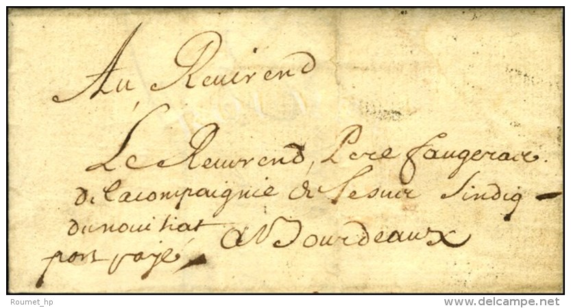 Lettre Avec Texte Dat&eacute; De Cap Breton. Au Recto, Mention Manuscrite '' Port Pay&eacute; ''. 1683. - TB. - ....-1700: Précurseurs