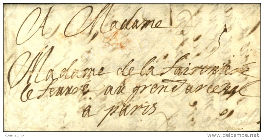 Lettre Avec Texte Dat&eacute; De Rennes. Au Recto, Mention De Taxe. 1692. - TB. - ....-1700: Vorläufer