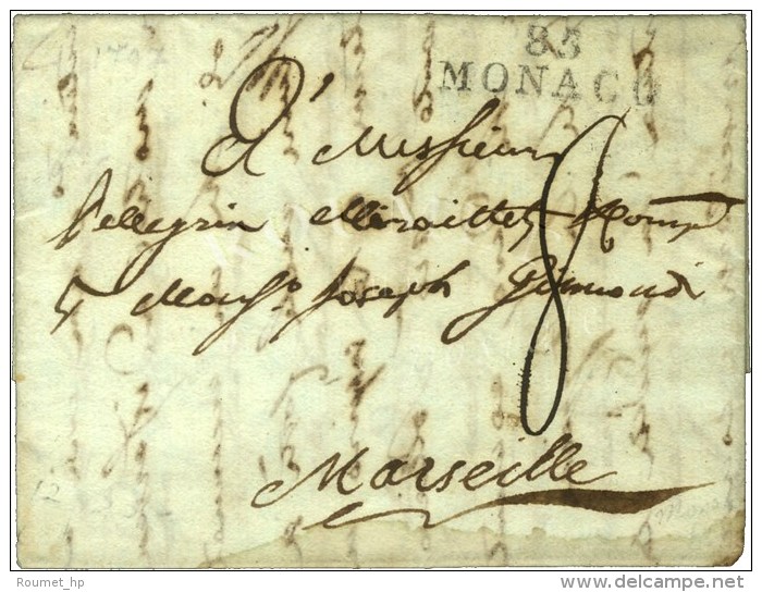 85 / MONACO Sur Lettre Avec Texte Dat&eacute; De San Remo 1797, Achemin&eacute;e Jusqu'&agrave; Monaco Pour... - Autres & Non Classés