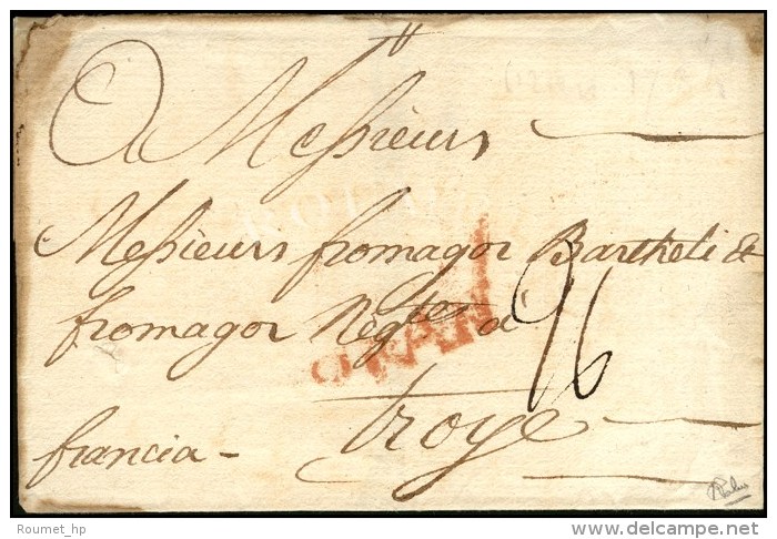 ORAN (R) Sur Lettre Sans Texte Dat&eacute;e '' Oran Le 20 Mai 1784 '' Pour Troyes Taxe 26 (lettre Mentionn&eacute;e... - Andere & Zonder Classificatie