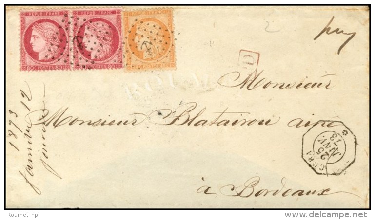 Ancre / N&deg; 38 + 57 (paire) C&agrave;d Octo CUBA * Sur Lettre 2 Ports Pour Bordeaux, Au Verso C&agrave;d Octo... - Schiffspost