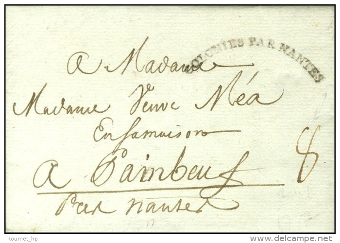 Lettre Avec Texte Dat&eacute; De Jacmel Pour Paimboeuf. Marque D'entr&eacute;e COLONIES PAR NANTES. 1887. - SUP. - Maritime Post