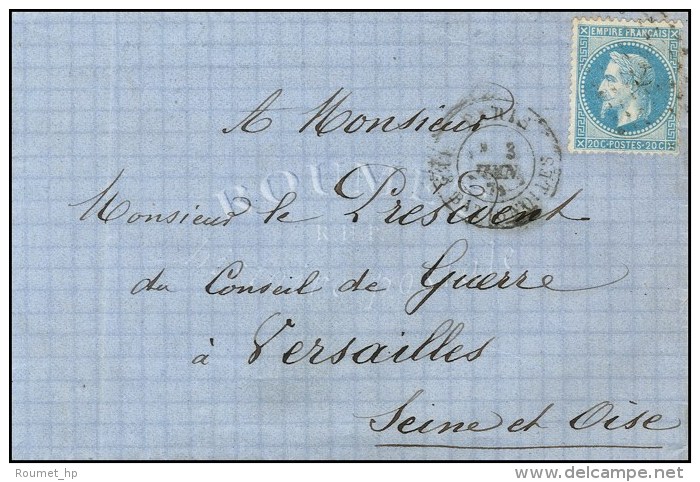 Ancre / N&deg; 29 C&agrave;d PARIS / LES BATIGNOLLES 3 JUIN 71 Sur Lettre Pour Versailles. - TB. - R. - Oorlog 1870