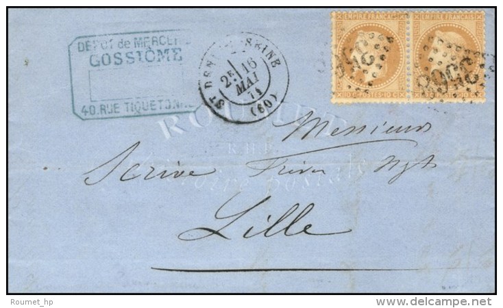 Lettre Avec Texte Dat&eacute; De Paris Le 16 Mai 1871 Pour Lille Remise Par Un Passeur Au Bureau De St Denis Sur... - Krieg 1870