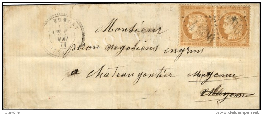 Lettre Avec Texte Dat&eacute; De Paris Le 5 Mai 1871 Pour Ch&acirc;teau-Gontier Remise Par Un Passeur Au Bureau... - Krieg 1870