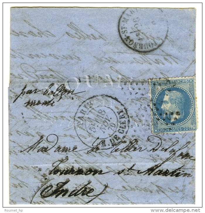 Etoile 24 / N&deg; 29 (leg Def) C&agrave;d PARIS / R. DE CLERY 18 NOV. 70 Sur Lettre Adress&eacute;e &agrave;... - Krieg 1870