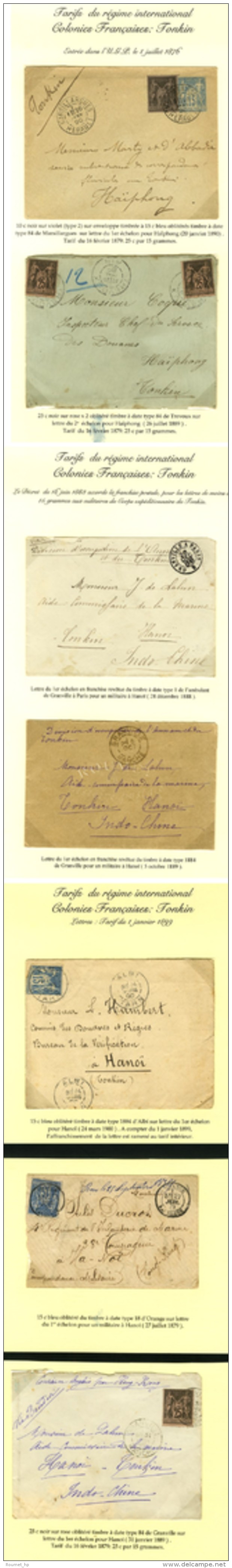 Lot De 7 Lettres Pour Le Tonkin Dont Certaines Pour Le Corps Exp&eacute;ditionnaire. - TB. - Sonstige & Ohne Zuordnung