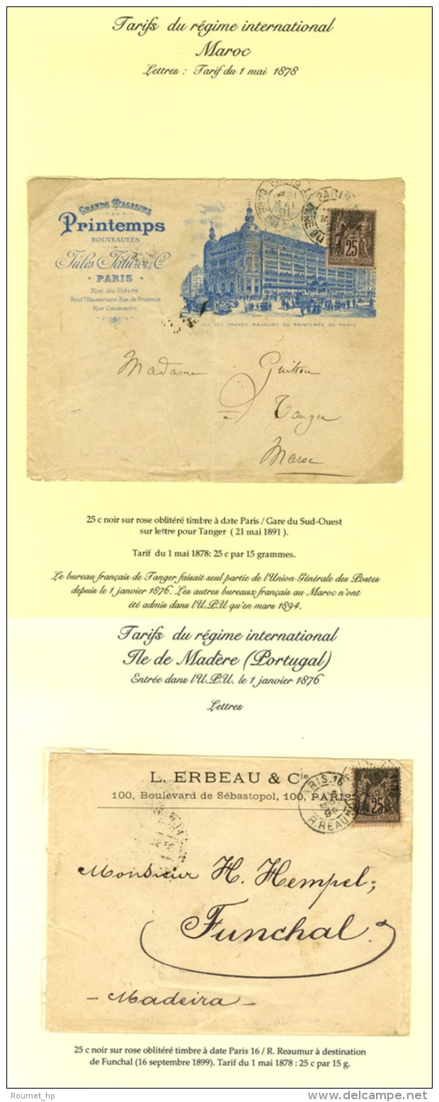 Lot De 2 Lettres Pour Tanger Et Funchal. - TB. - Sonstige & Ohne Zuordnung